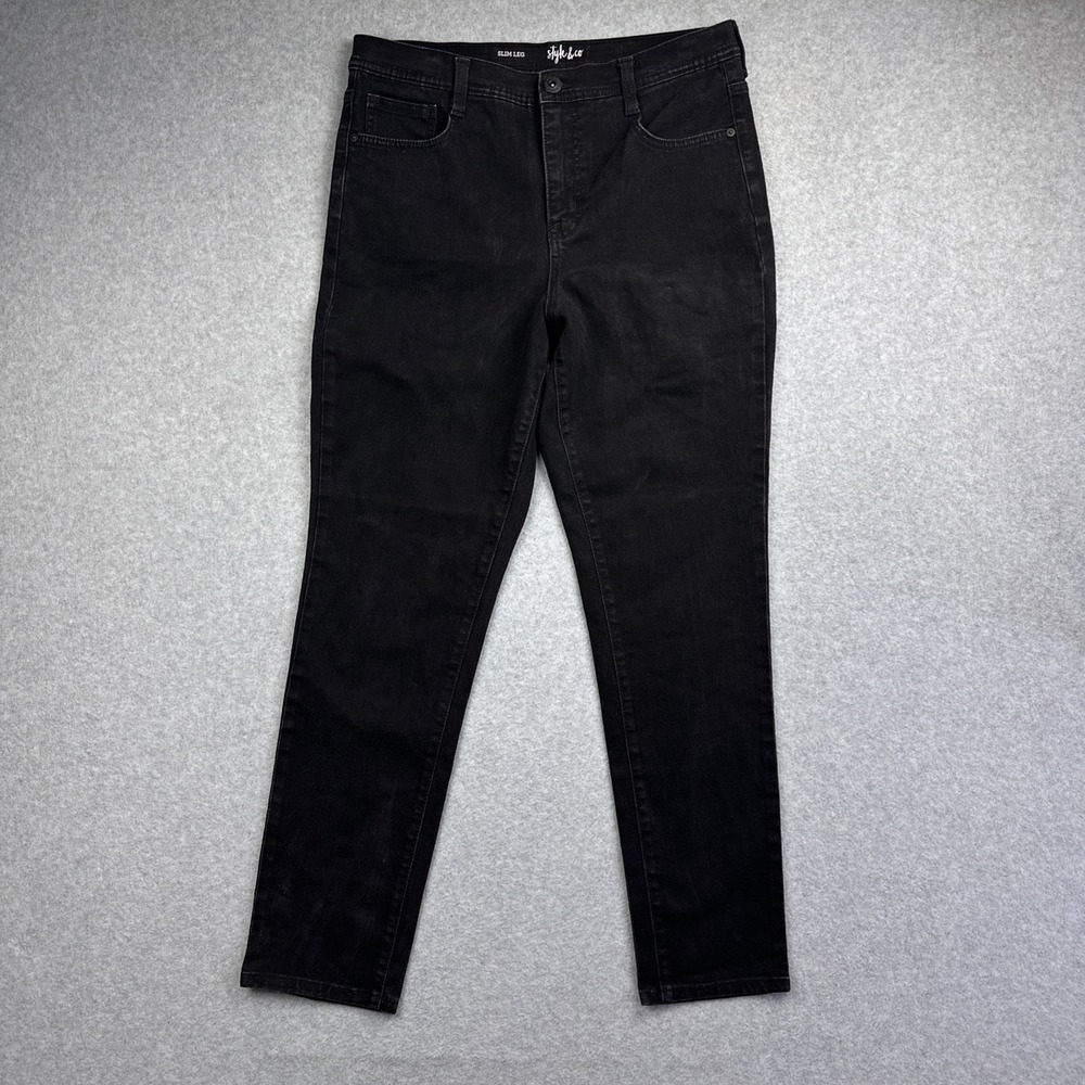 Style & Co Women's Slim Leg Black Jeans Size 12